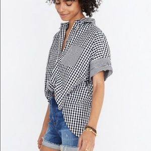 Madewell Gingham Play button up shirt